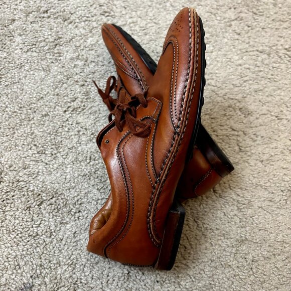 TOD'S $750 Brown Leather Wingtip Brogues Size 39 EU Men's 9 Lace-Up Dress Shoes‎ - Picture 13 of 16